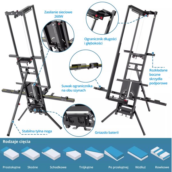 Profesjonalna przecinarka gilotyna do cięcia styropianu styroduru Minova ELITE L4 260W