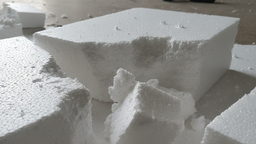 nierówne cięcie nożem termicznym